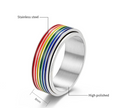 Load image into Gallery viewer, Rainbow Spinner Ring