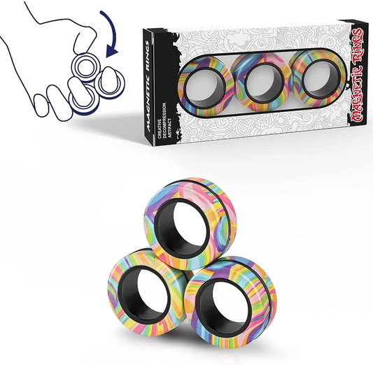 Magnetic Fidget Rings - Multicolored