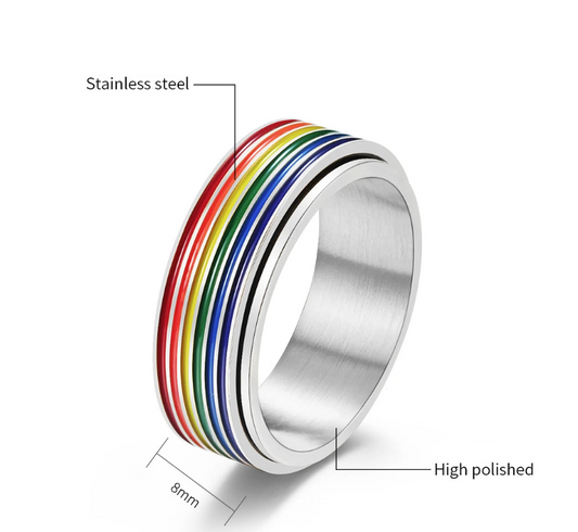 Rainbow Spinner Ring