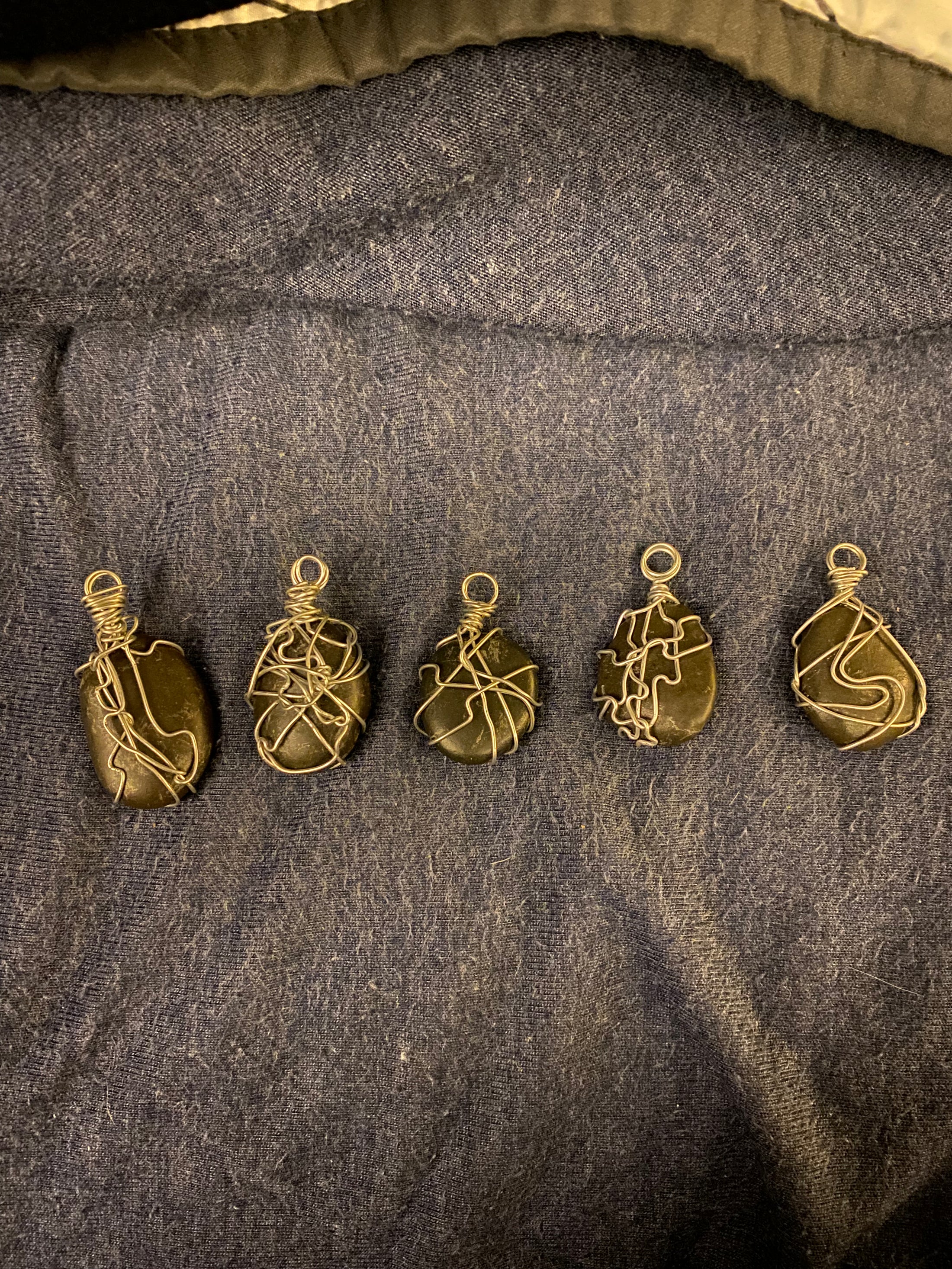 Wish Wrapped Rock Necklaces