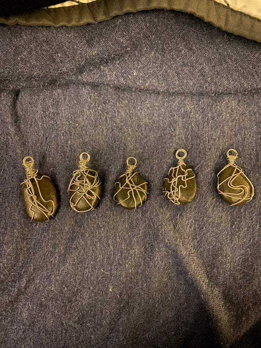 Wish Wrapped Rock Necklaces