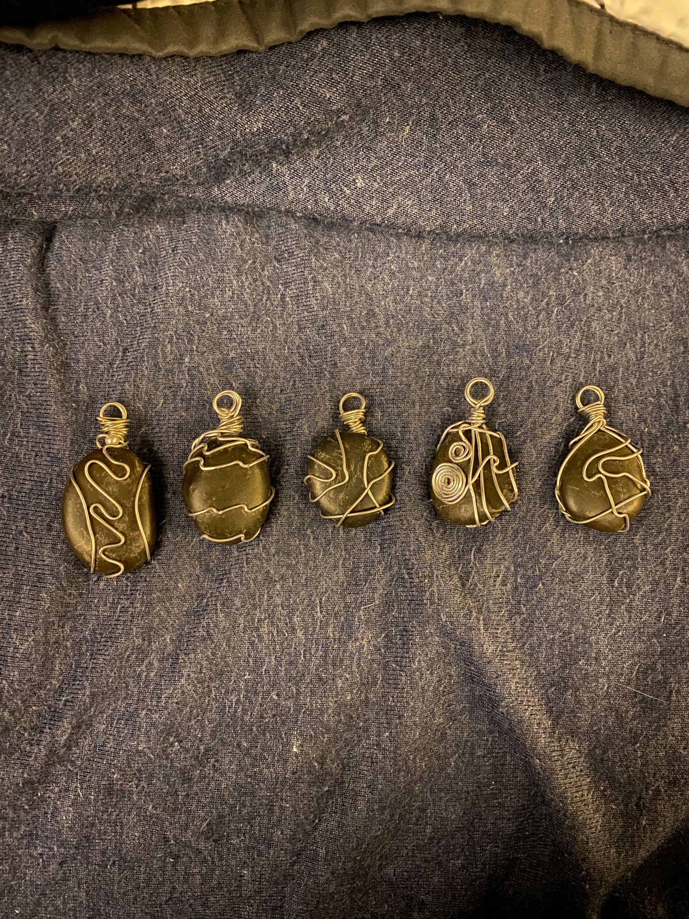 Wish Wrapped Rock Necklaces